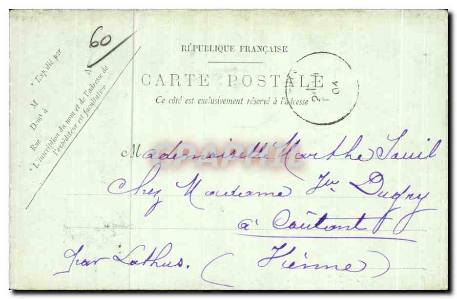 Beauvais — Die Präfektur — Verlag unbekannt, Nr. 9 — Rückseite