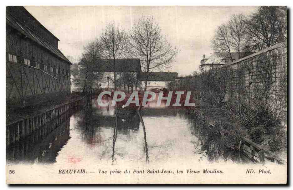 CPA Beauvais Vue prise du Pont Saint Jean les Vieux Moulins