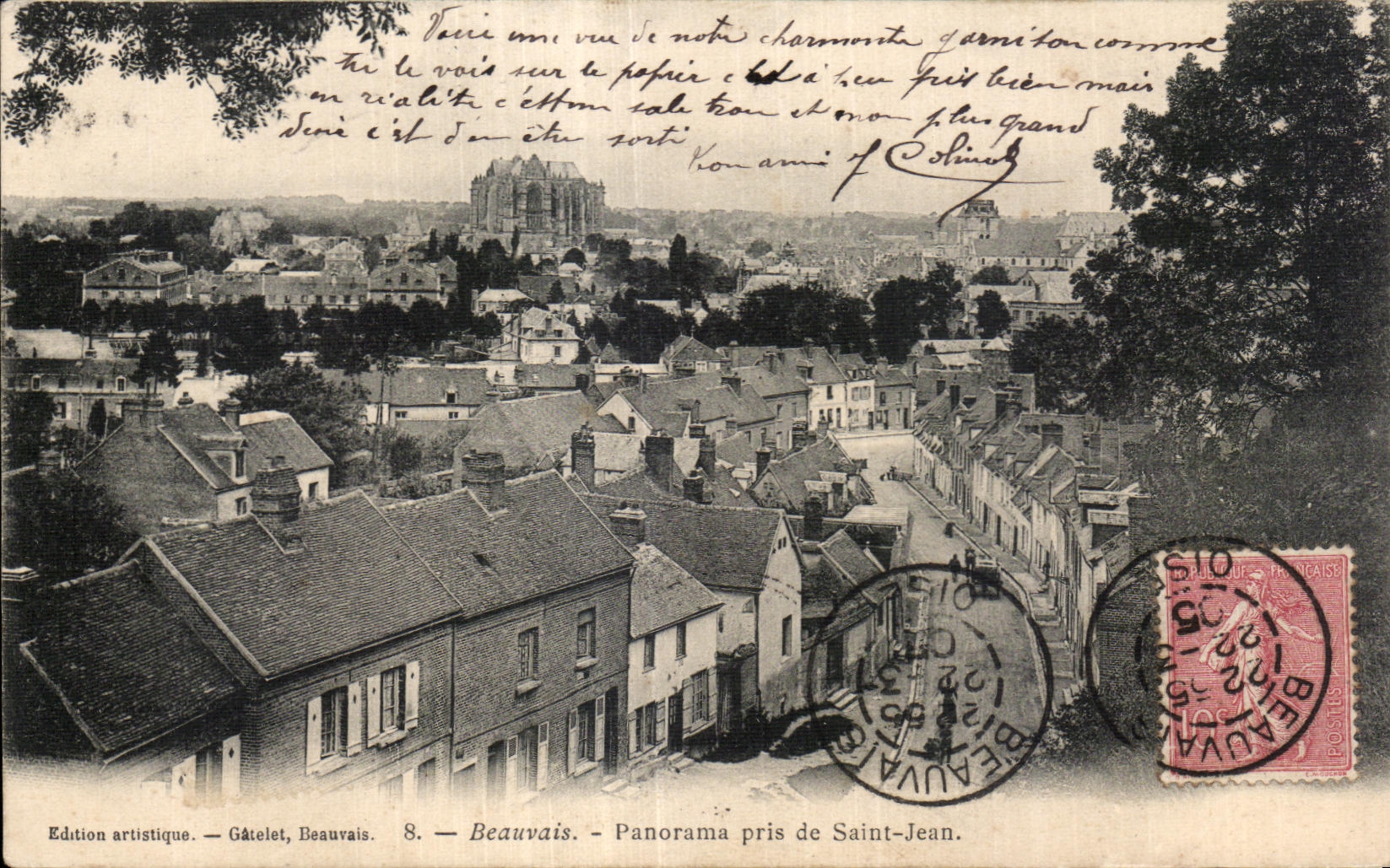 CPA Beauvais Panorama prise de Saint Jean