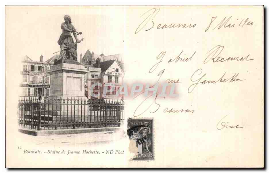 Beauvais - Estatua de Jeanne Hachette - ND Phot