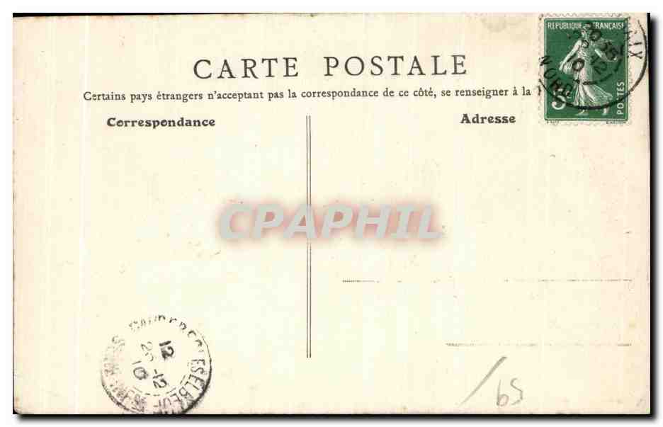 CPA Roubaix (Nord) Le Monument Nadaud Poete Roubaisien — Rückseite