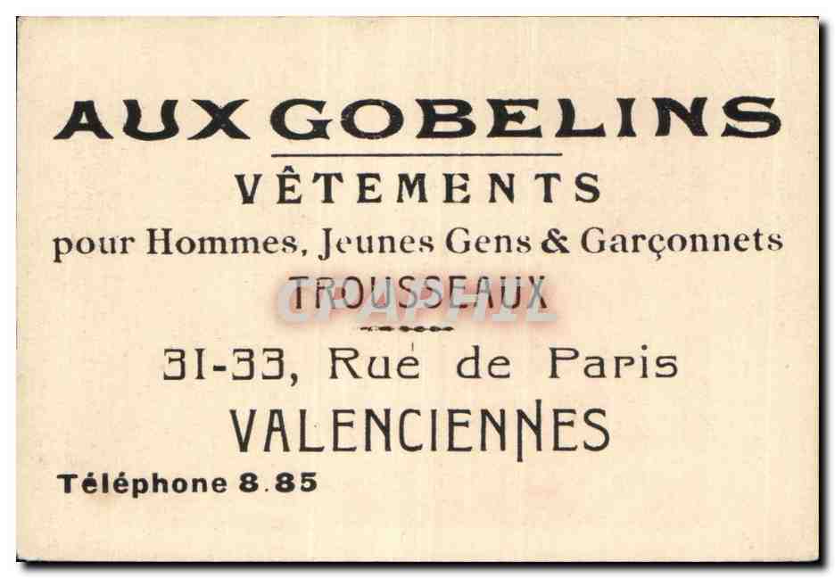 Image Aux Gobelins Valenciennes Rue de Paris La lecon de piano Muenier — Rückseite
