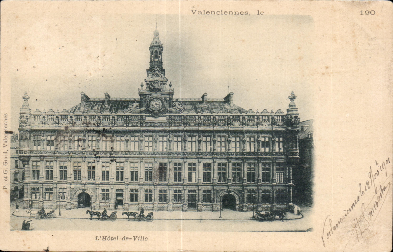Valenciennes, l'Hôtel-de-Ville — P. et G. Gard, Valenciennes, n°59