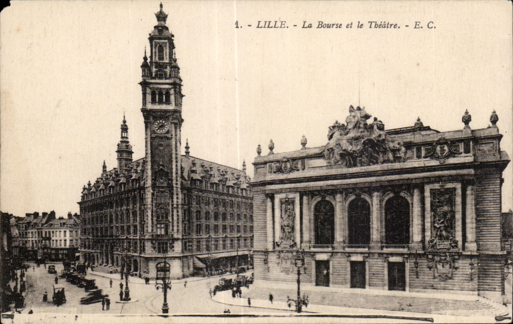 CPA Lille La Bourse et le Tbeatre