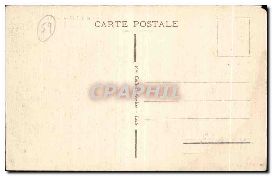 CPA Lille La Bourse et le Tbeatre — Rückseite