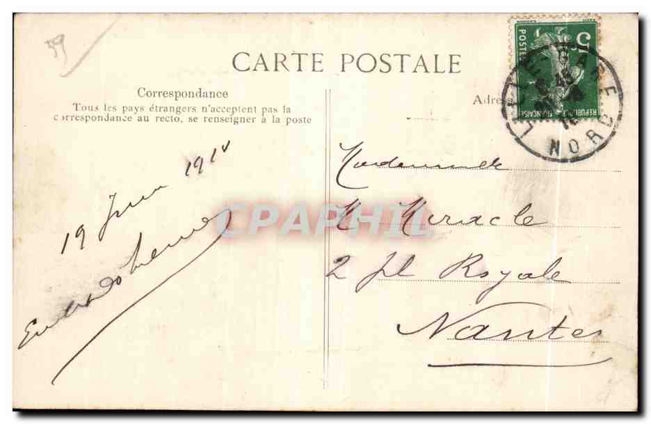 CPA Lille La Bourse  — Rückseite