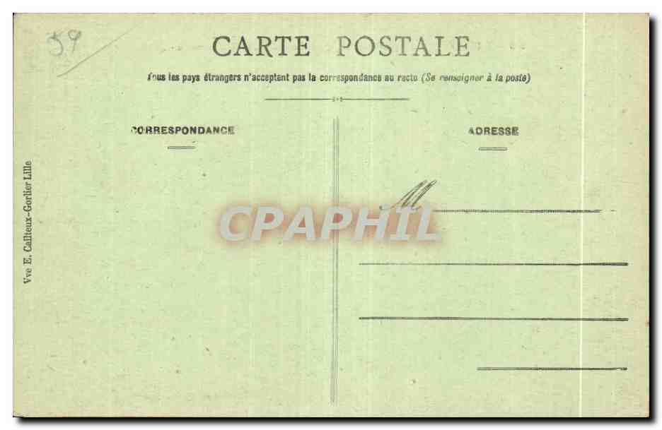 CPA Lille Vue panovamique la Rue Nationale — Back