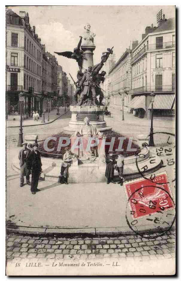 CPA Lille Le Monument de Testelin Enfants
