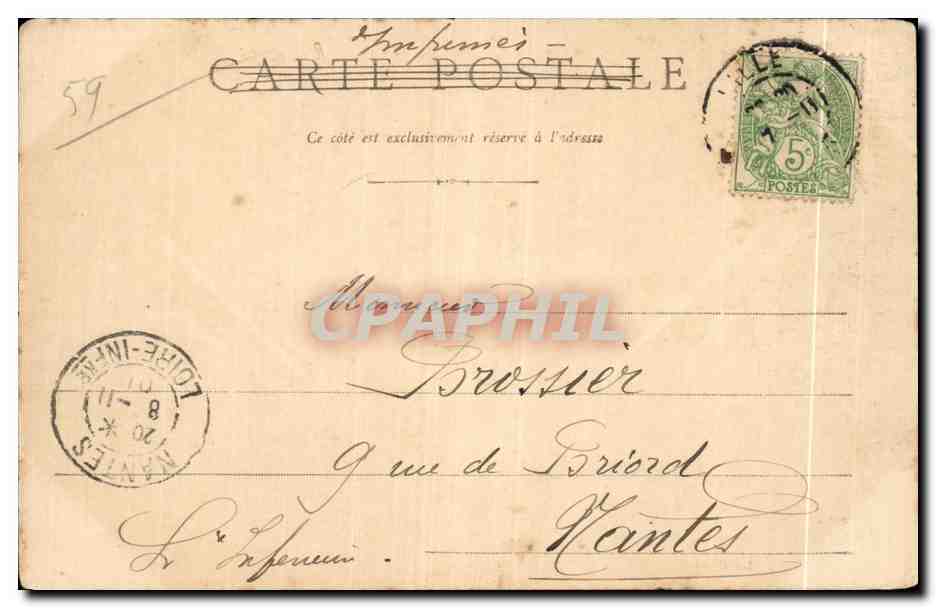 CPA Lille Le La Grand Place — Rückseite