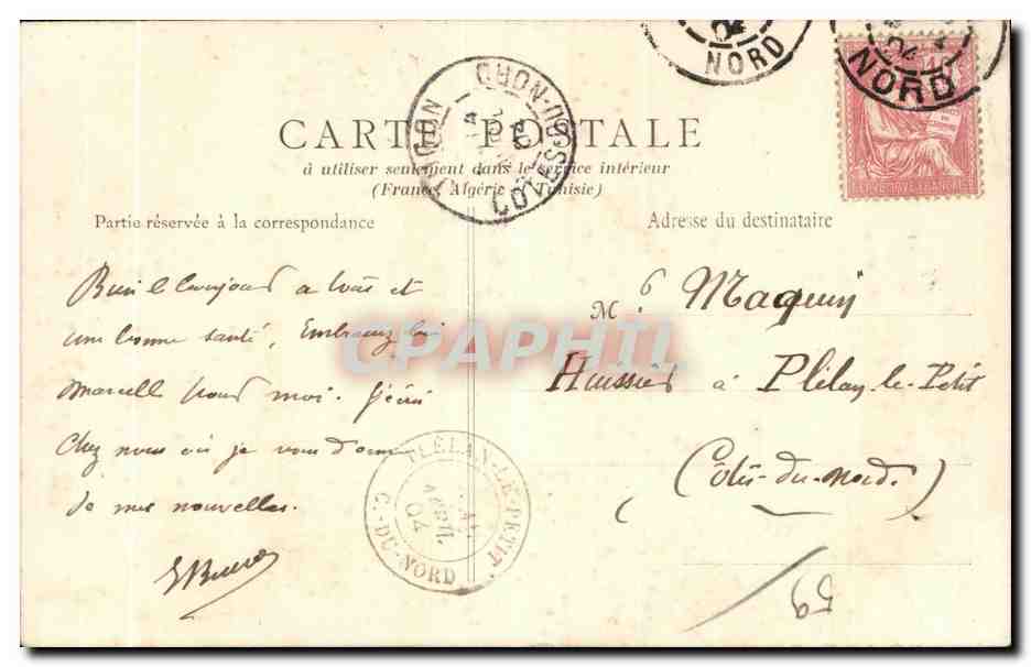 CPA Lille Porrtail de L Eglise Saint Maurice — Rückseite