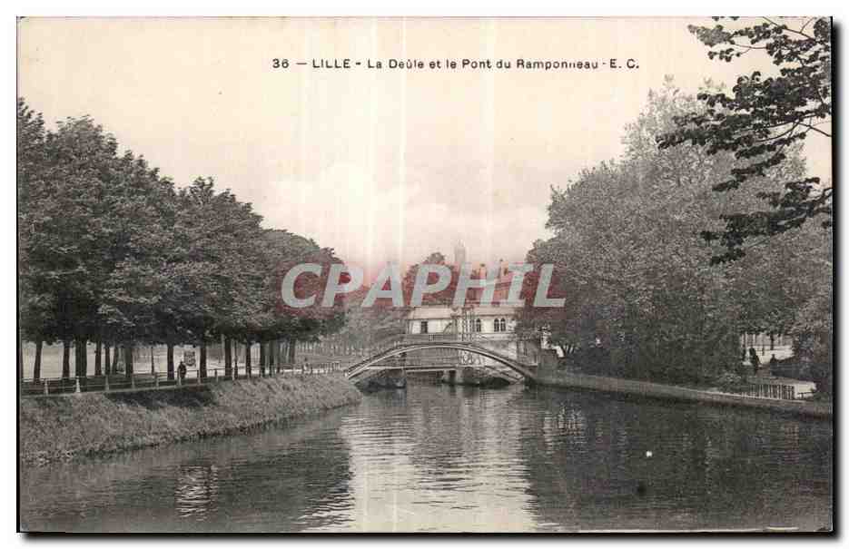 CPA Lille La deule et le Pont du Ramponneau 