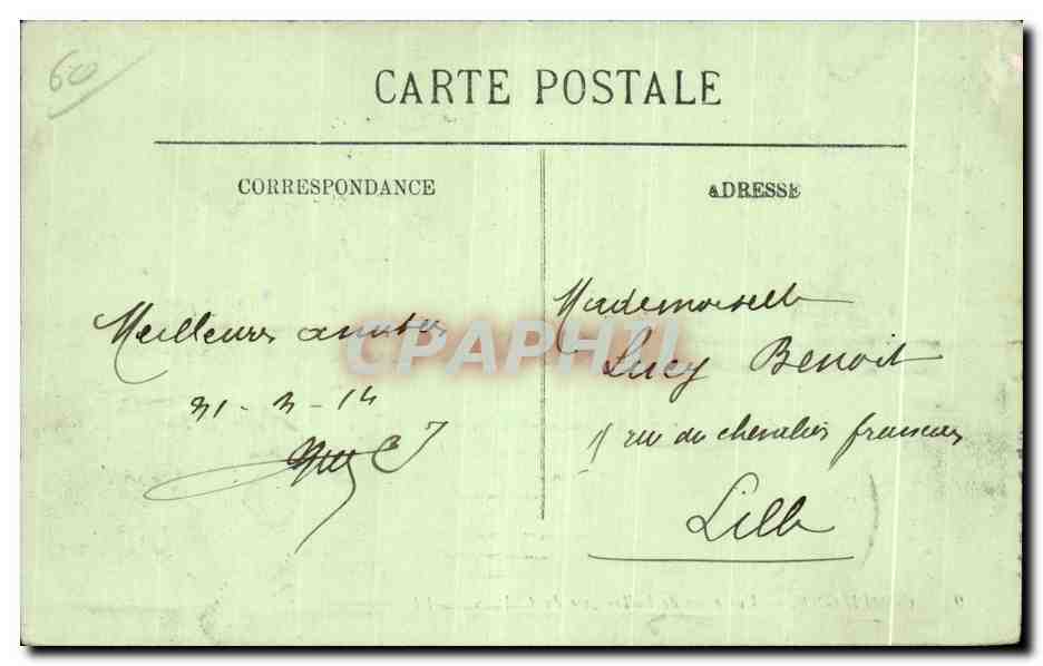 CPA Compiegne Vue prise de la Terrasse du Chateau — Rückseite