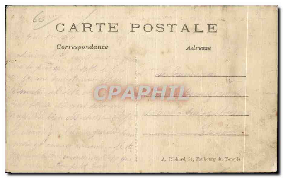 CPA Compiegne Grande Guerre Le Pont de Pierre detruit par le genie Francais  — Rückseite