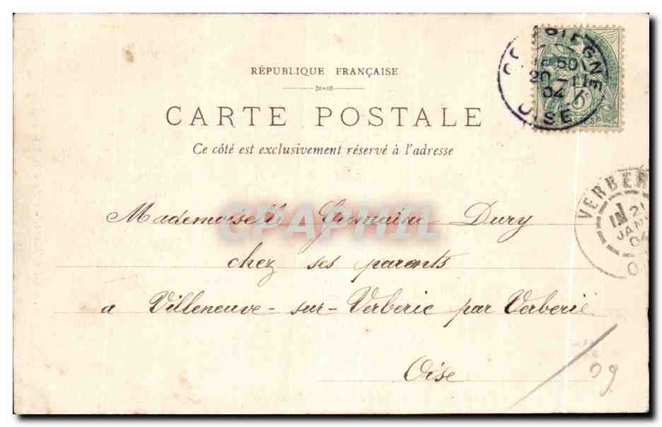CPA Compiegne L Hotel de Ville — Verso