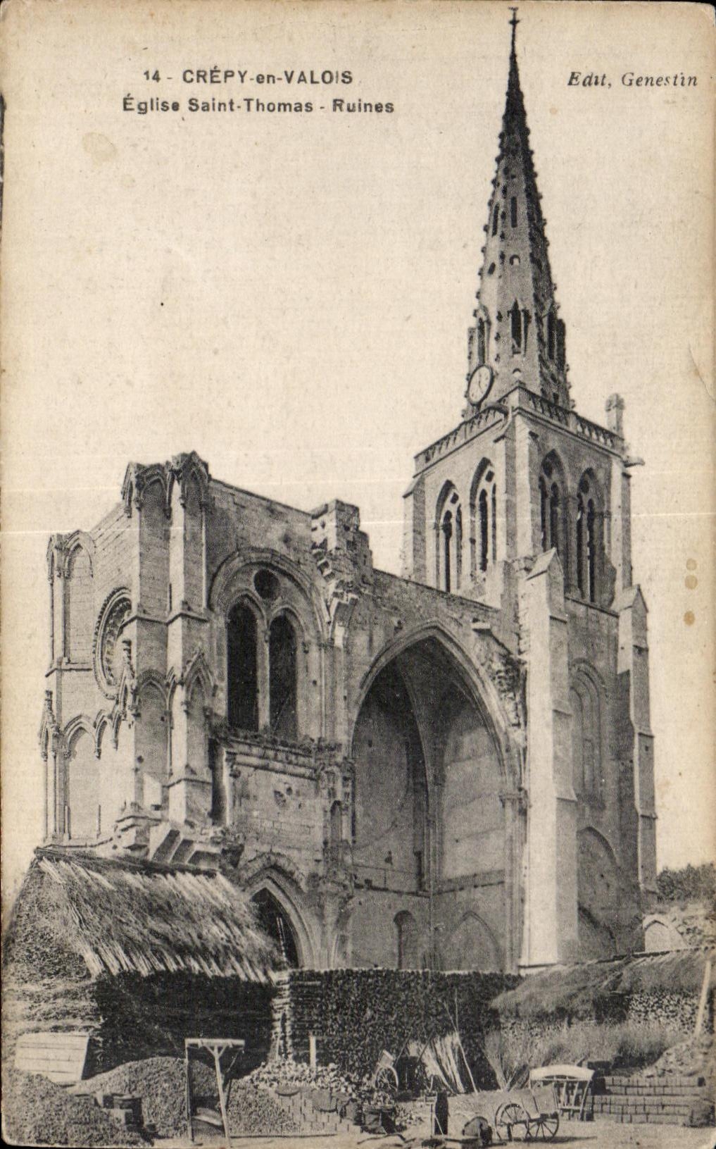 Crépy-en-Valois — Église Saint-Thomas - Ruines — Édit, Genestin