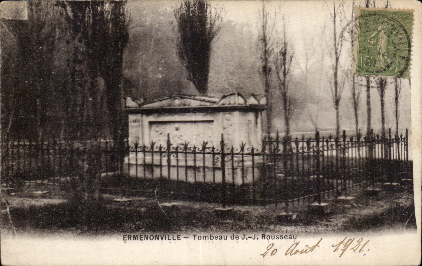 Ermenonville — Tombeau de J.-J. Rousseau — Éditeur : C. Théron, Paris