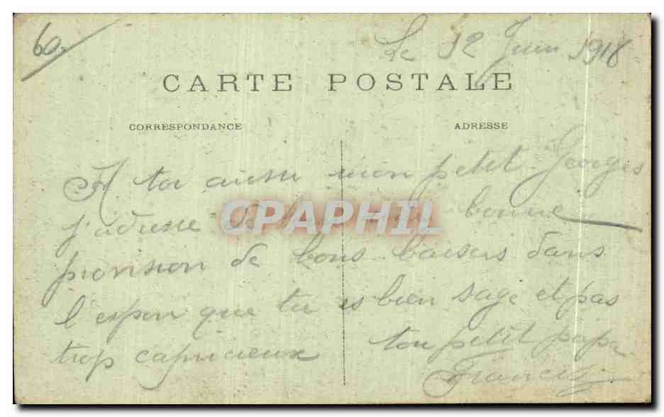 CPA Ermenonville (Oise) Environs Chateau de Valliere — Rückseite