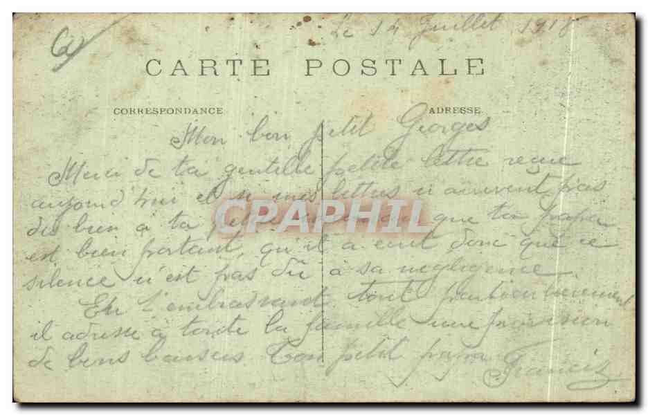 CPA Ermenonville (Oise) Le Pont de la Lanterne — Rückseite