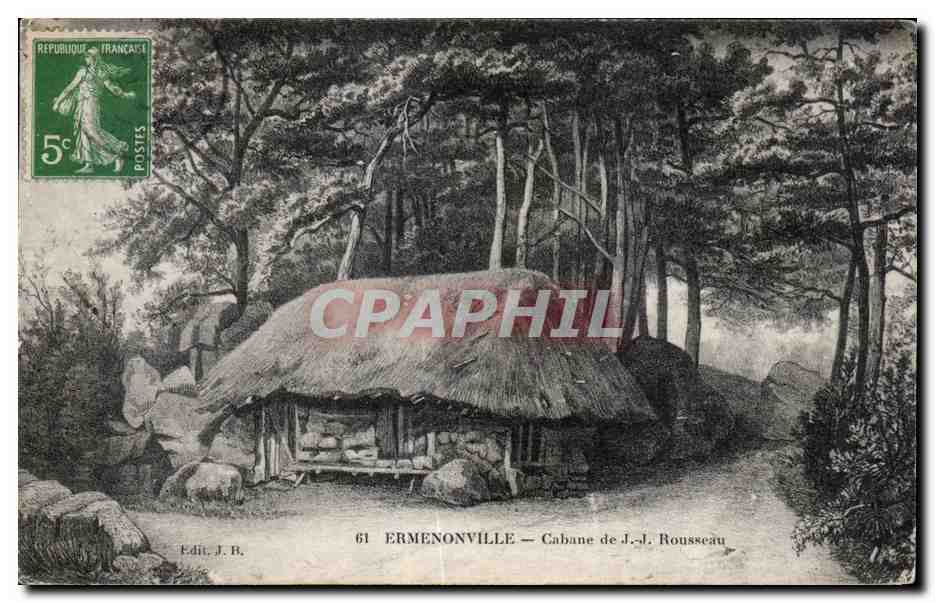 Ermenonville — Cabane de J.-J. Rousseau — Edit. J. B.