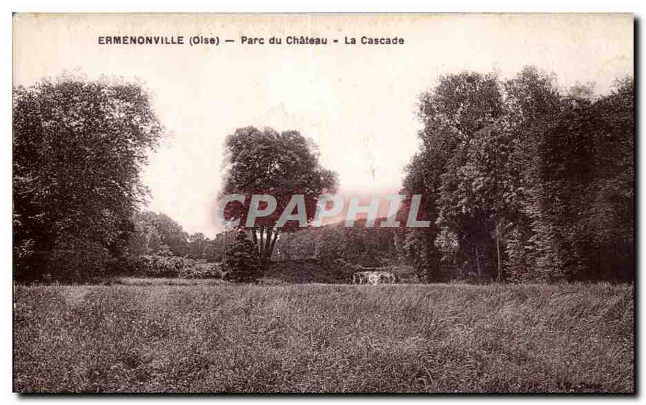 CPA Ermenonville (Oise) Parc du Chateau La Cascade