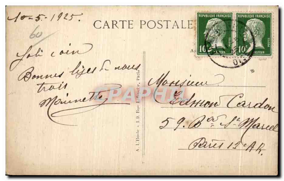 CPA Ermenonville (Oise) Le Parc Pont de la Reverie — Rückseite