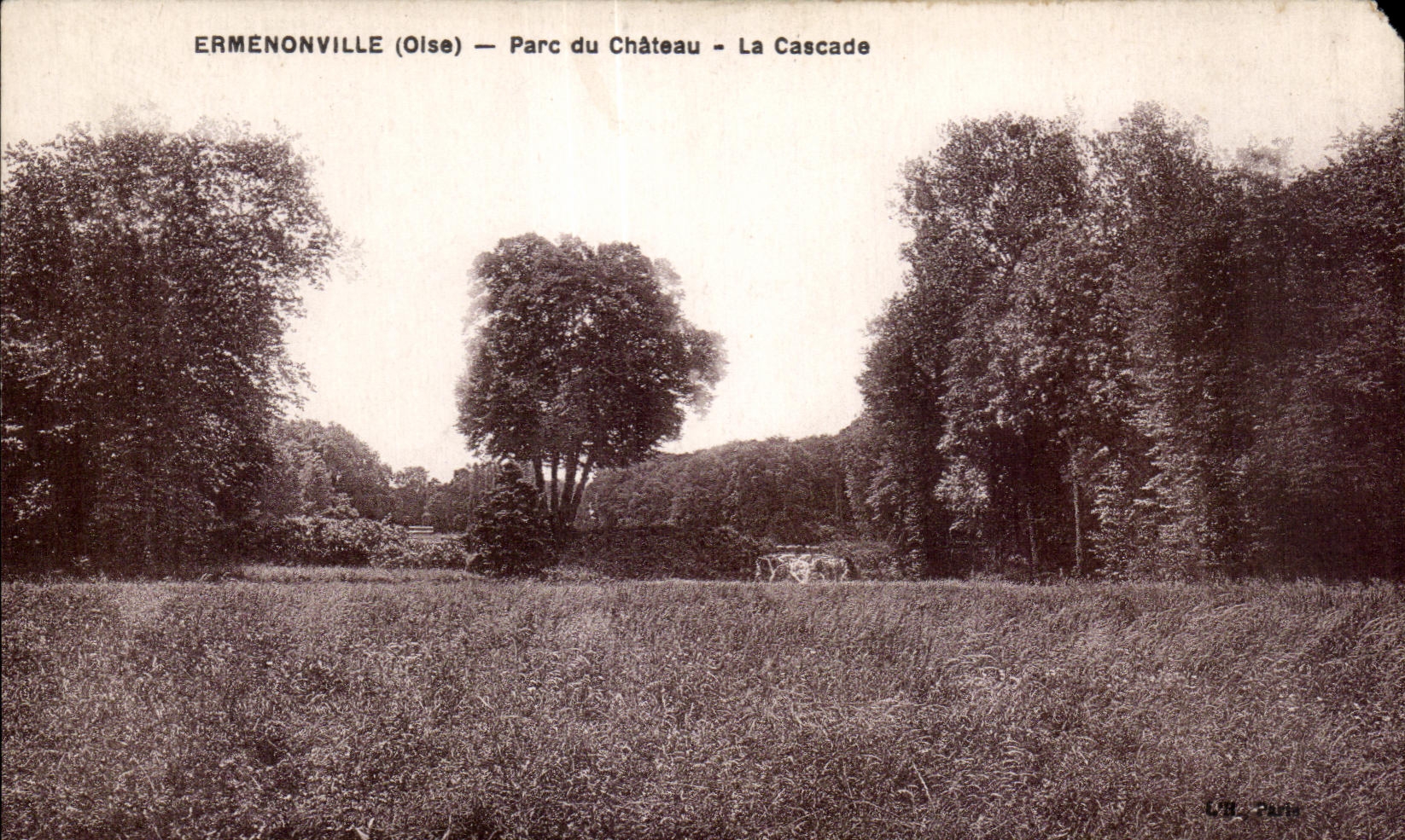 Ermenonville (Oise) — Parc du Château — La Cascade — L.H. Paris