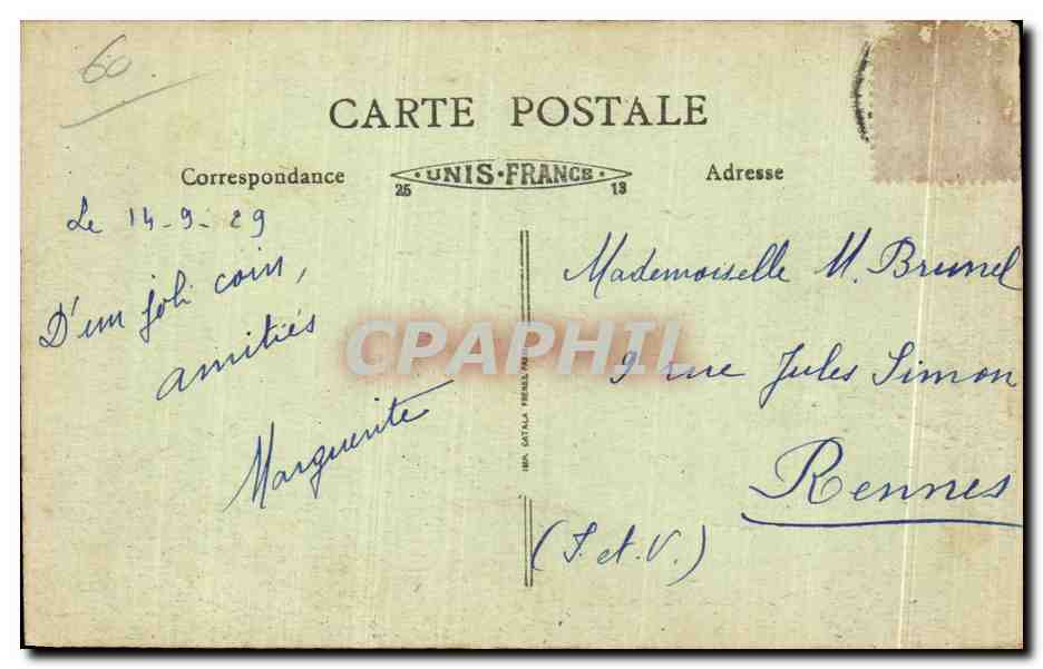 Forêt d'Ermenonville — Les Bruyères du Désert — G. Caminade Dammartin — Rückseite