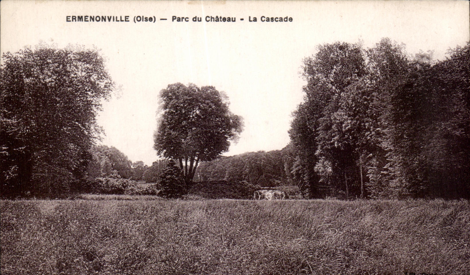Ermenonville (Oise) — Park of the Castle — The Cascade