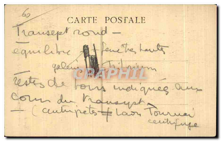CPA Noyon (Oise) Choeur de la Cathedrale derriere I autel et partie de la nef — Rückseite