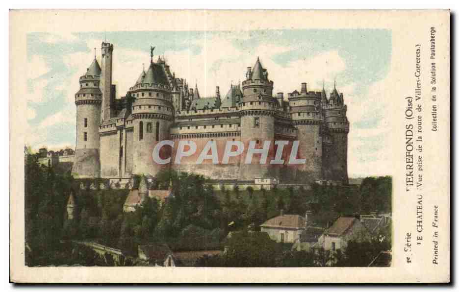 CPA Pierrefonds (Oise) De Chateau Vue prise de la route de Villers Cotterets