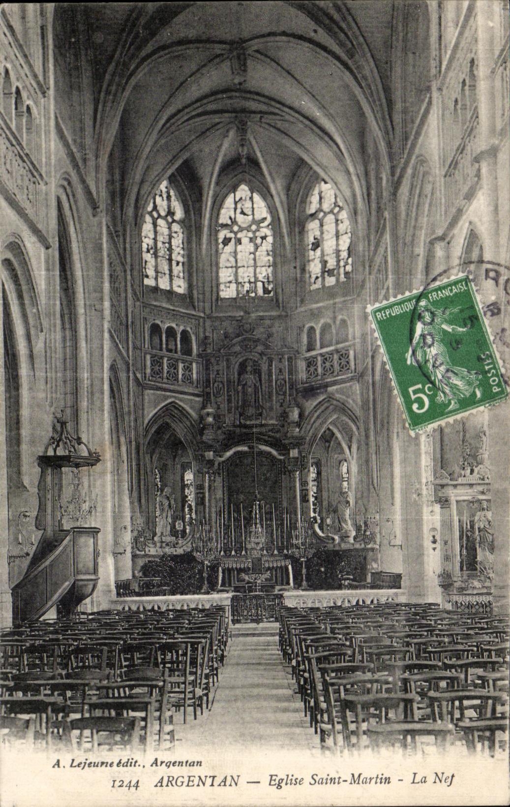 CPA Argentan Eglise Saint Martin La Nef