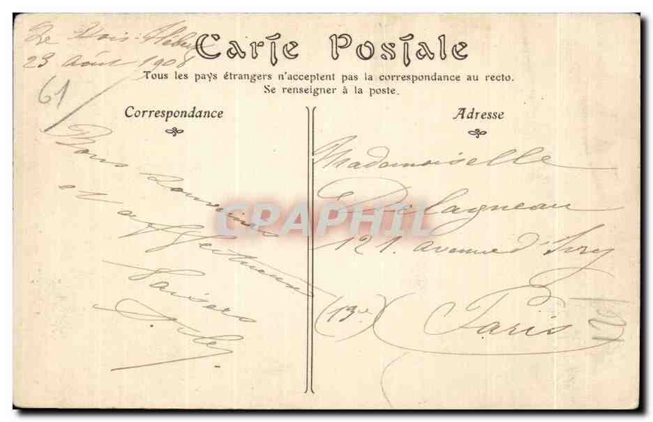 CPA Alencon La Nef de I Eglise Norte Dame — Rückseite