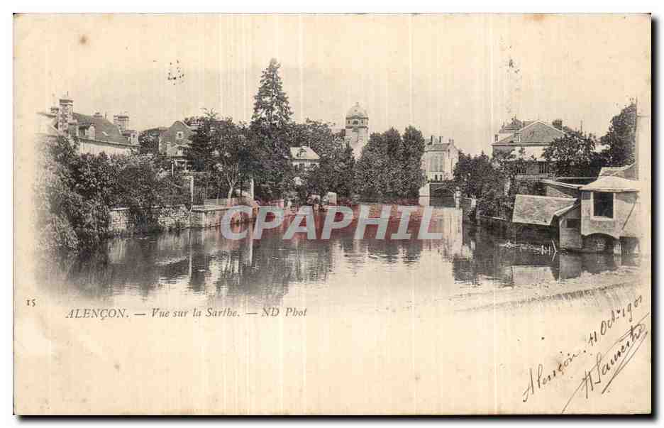 CPA Alencon Vue sur la Sarthe Nd Phot