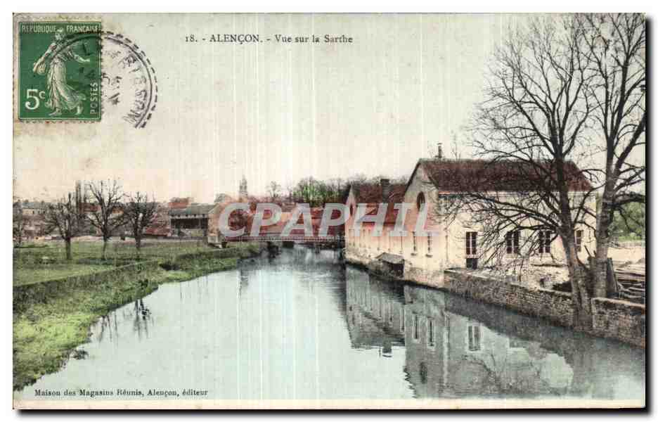 CPA Alencon Vue sur la Sarthe