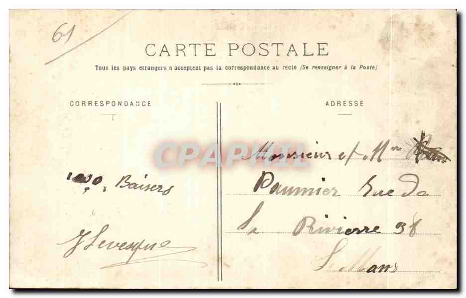 CPA Alencon Vue sur la Sarthe — Rückseite