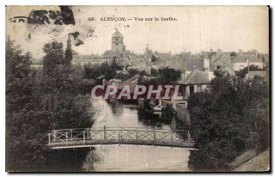 CPA Alencon Vue sur la Sarthe