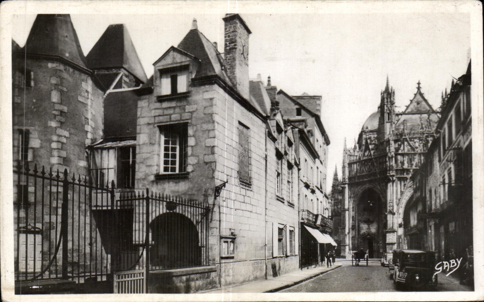 CPA Alencon Rue Du Bercail Au Fond L Eglise Notre Dame