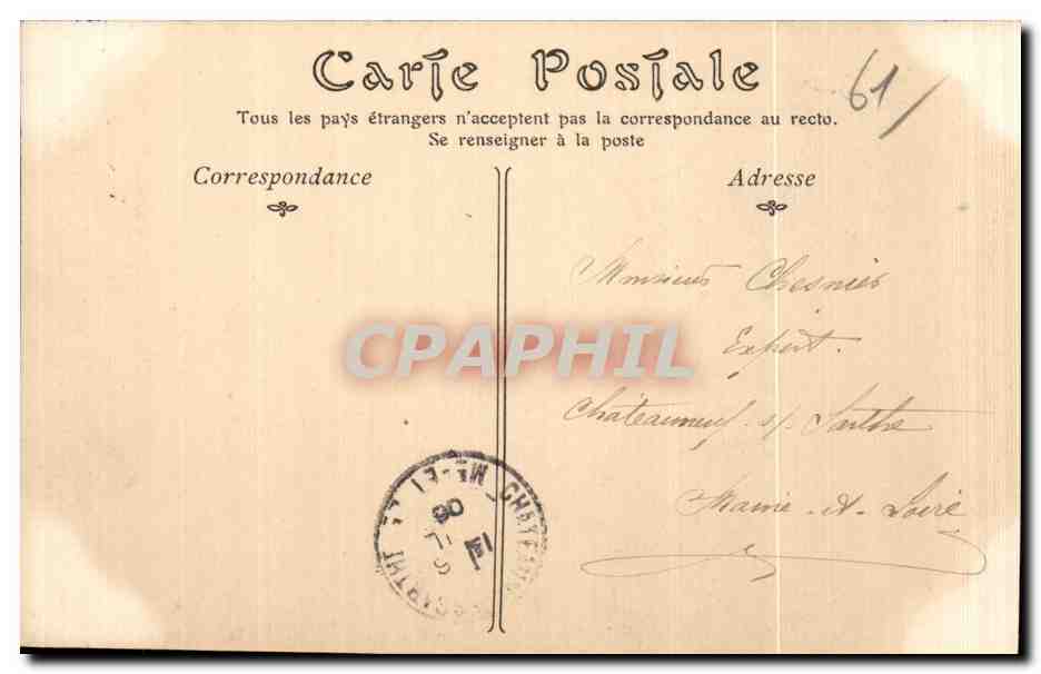 CPA Alencon La Palais De Justice et L Hotel — Rückseite
