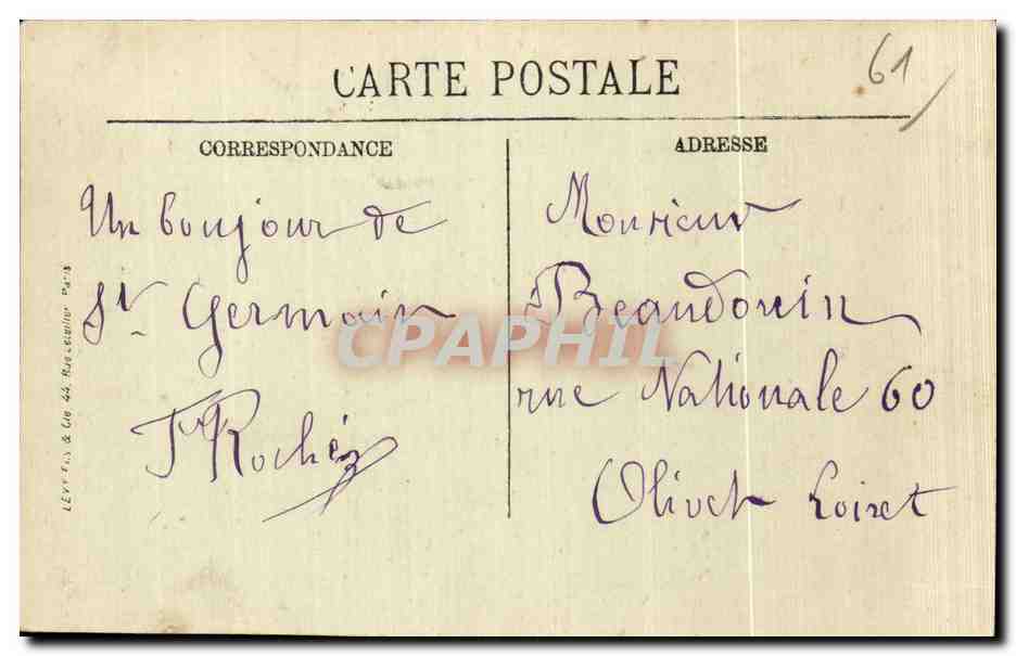 CPA Alencon Vue Sur La Sarthe — Rückseite