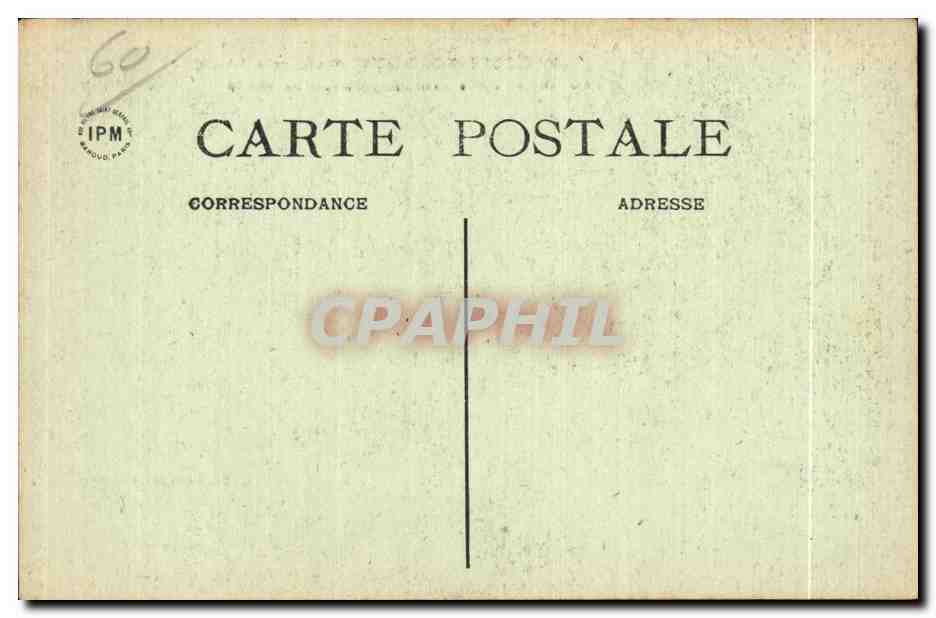 Plessis-de-Roye (Oise), in der Nähe von Lassigny — Das Schloss nach den Bombardements 1914-16 — Frozquin, Verlag in Ressons — Rückseite