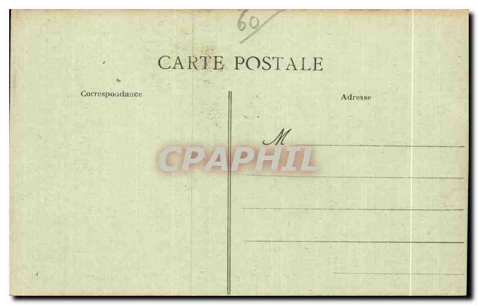 CPA Senlis incendie par les Allemands Le Palais de Justice The War — Rückseite