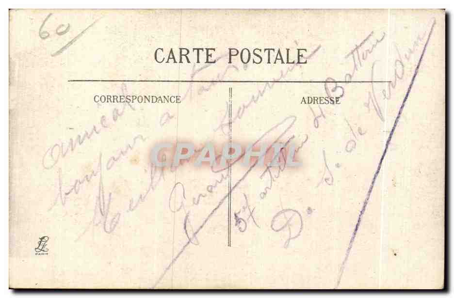 Senlis — Hôtel du Nord incendié par les Allemands — CPAPHIL n°328 — Reverso