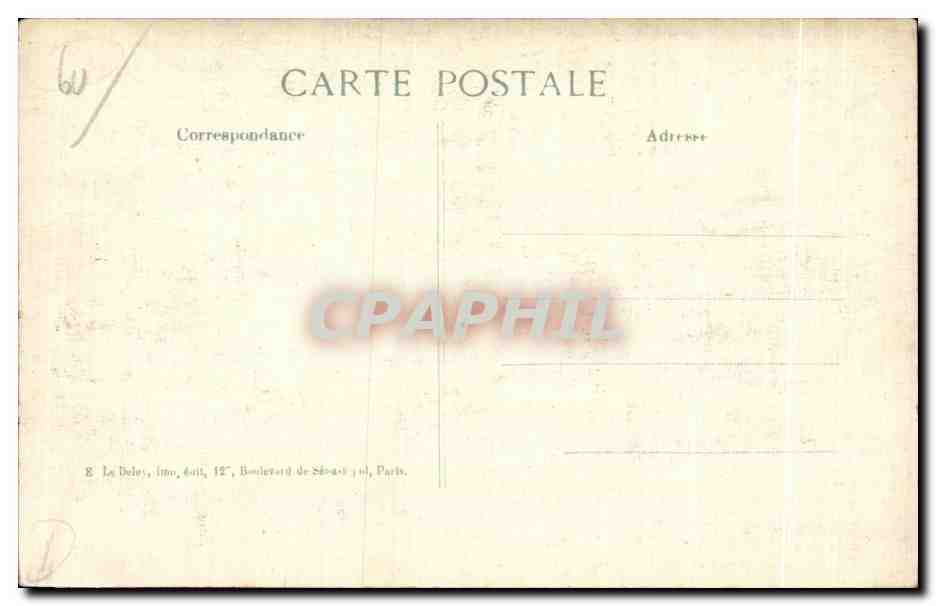 La Gare de Senlis — station ferroviaire détruite — éditeur ELD, n° 60 — Rückseite