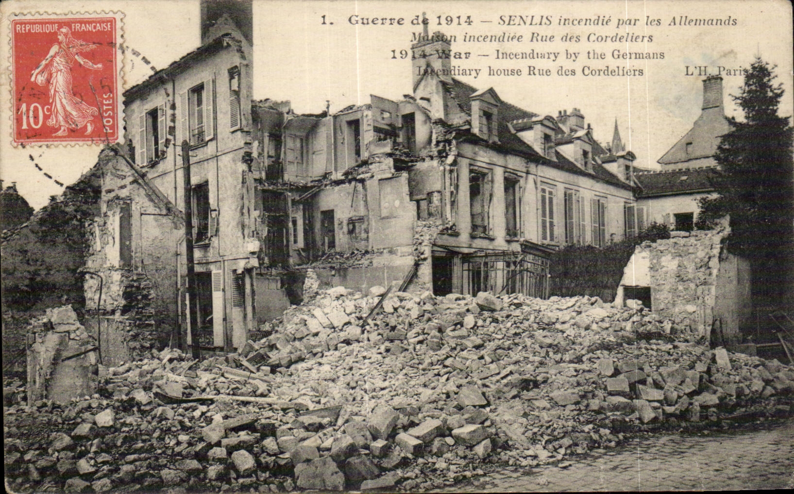 Senlis — Maison incendiée Rue des Cordeliers — L'H. Paris