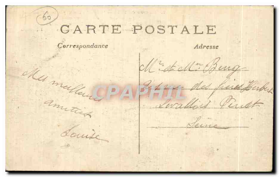Senlis — Maison incendiée Rue des Cordeliers — L'H. Paris — Reverso