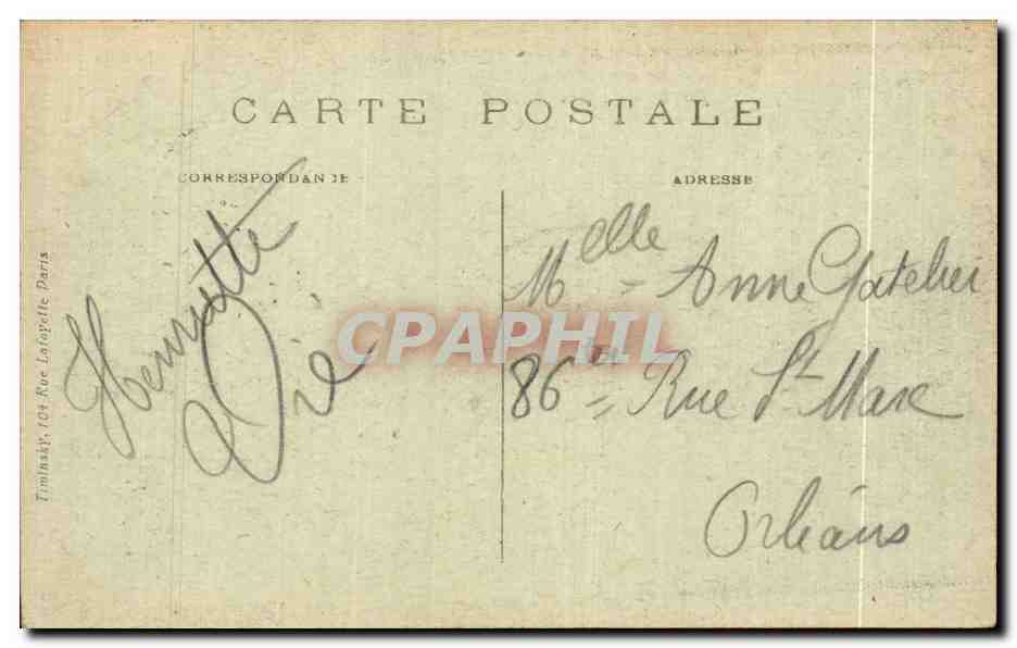 Palais de Justice à Senlis — détruit pendant la Guerre 1914-1918 — éditeur Visé Paris — Achterkant