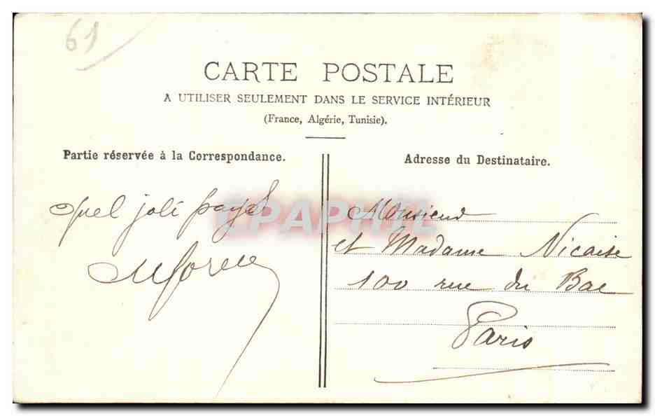 CPA Grande Trappe L Interieur de l Eglise La Grand Messe Chant de l Evangile — Rückseite