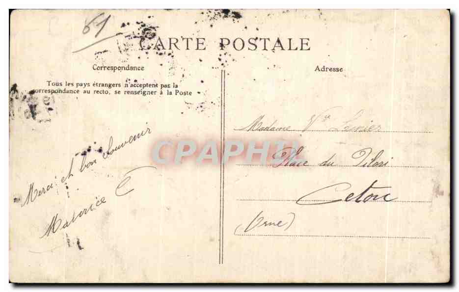 CPA Flers Normandie La vallee du Noiteau — Rückseite
