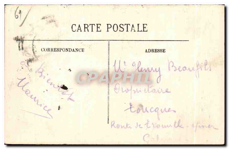 CPA Flers Le Portail De L Hotel De Ville — Rückseite
