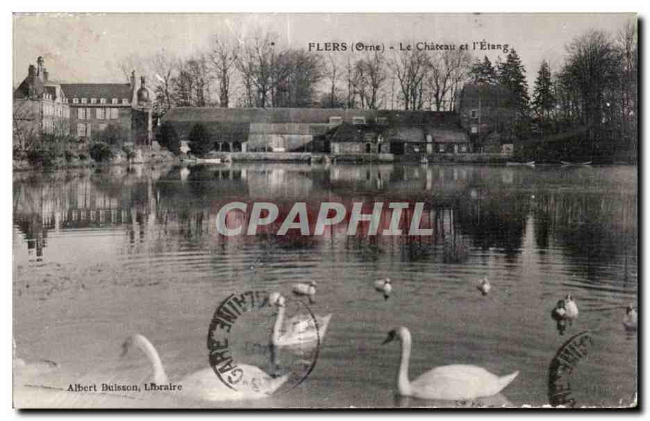 CPA Flers (Orne) Le Chateau et l Etang